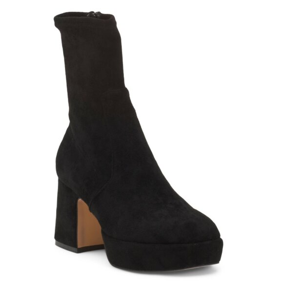 SILENT D Black Otto Heeled Booties - Picture 1 of 2